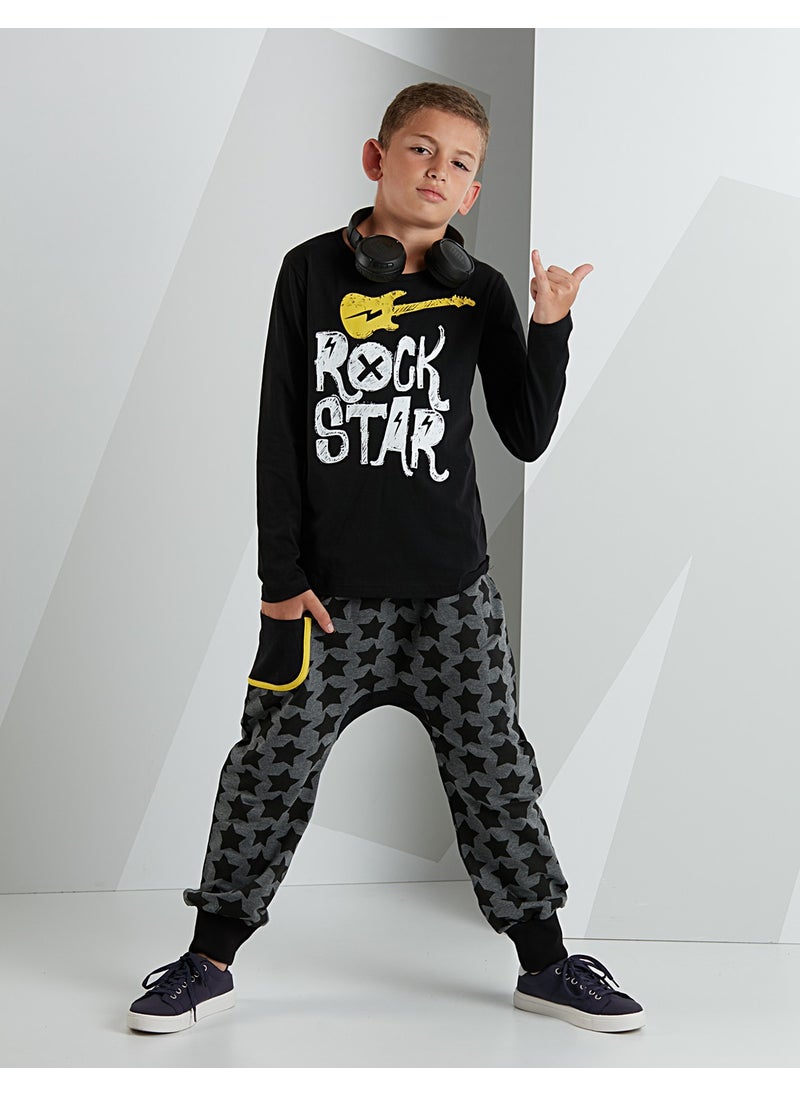 Star Rock Boy Trousers T-shirt Set