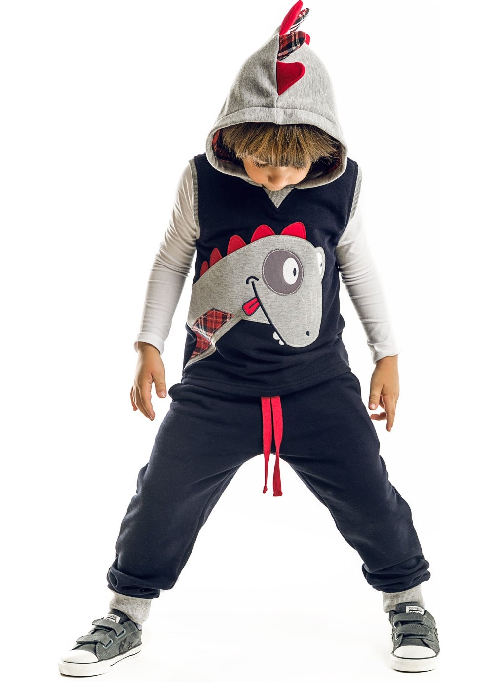 Dino Boy Sleeveless Vest Tracksuit