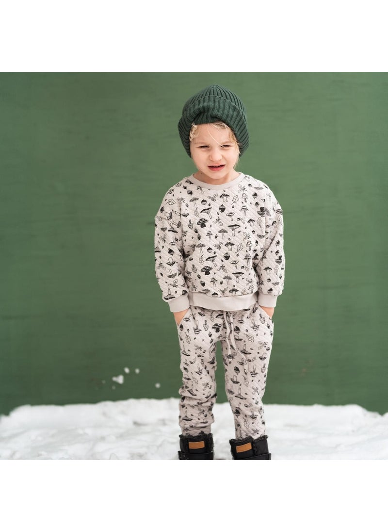 Autumn Mushrooms Quilted Tracksuit