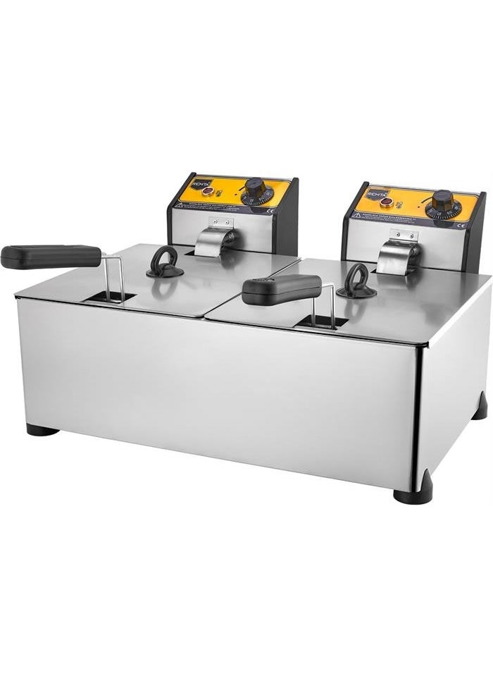 5+5 Lt Double Electric Fryer