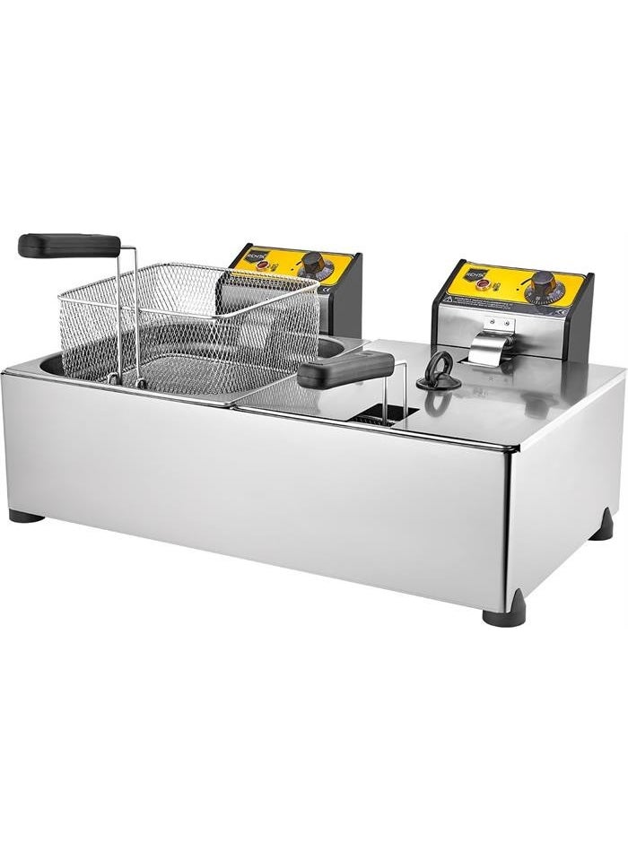 8+8 Lt Double Electric Fryer