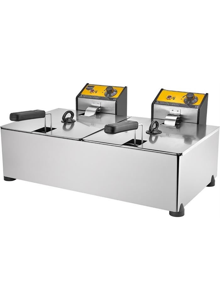 8+8 Lt Double Electric Fryer