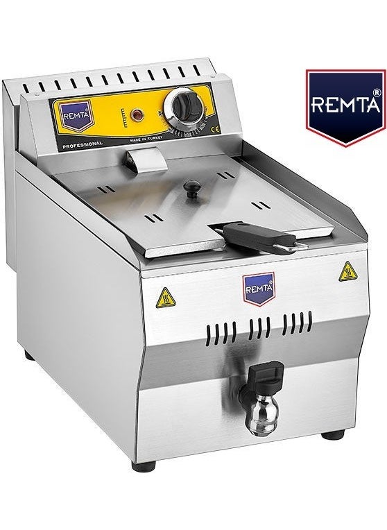 8 lt Electric Fryer with Oil Drain Tap - R110