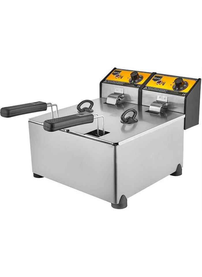 3+3 Lt Double Electric Fryer