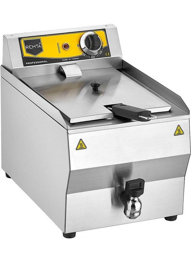 8 Lt Electric Deep Fryer with Oil Drain Faucet