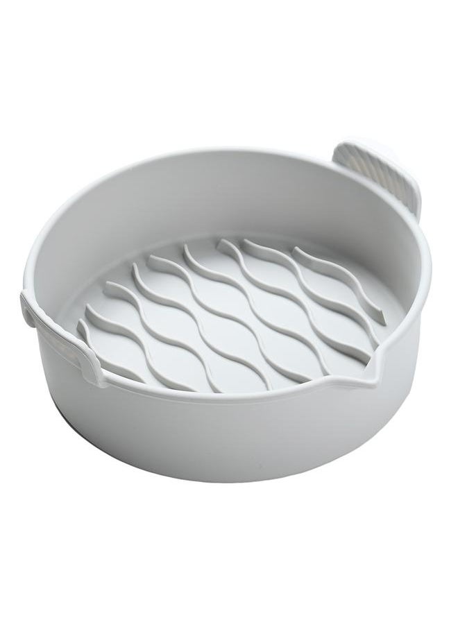 Fryer Silicone Pot with Handle Foldable Easy to Clean Reusable Fryer Baking Pan for Cake BBQ Ovens 7.8in