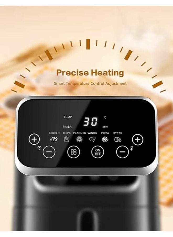Buytory 10L Air Fryer Oven with LED Touch Screen & Viewing Window – 9-in-1 Hot Air Circulation Fryer for Healthy, Oil-Free Cooking – Max Temp 450°F