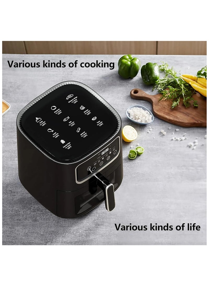 Buytory 10L Air Fryer Oven with LED Touch Screen & Viewing Window – 9-in-1 Hot Air Circulation Fryer for Healthy, Oil-Free Cooking – Max Temp 450°F