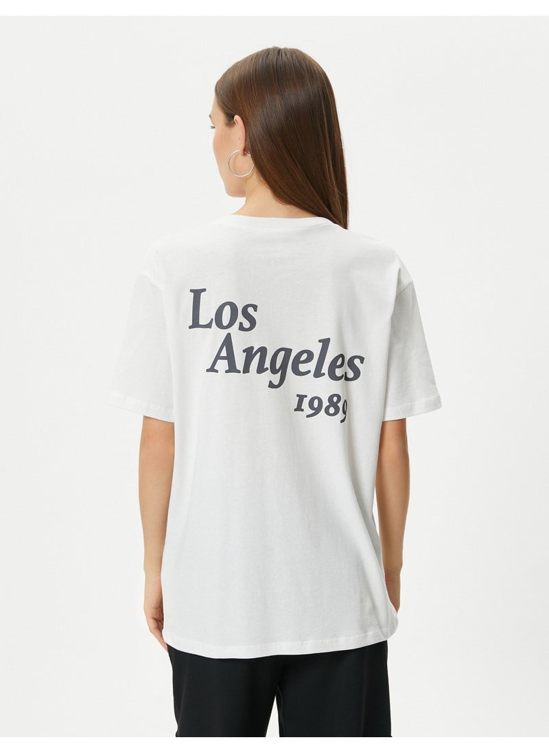 Koton Star Printed T-Shirt Short Sleeve Crew Neck Cotton