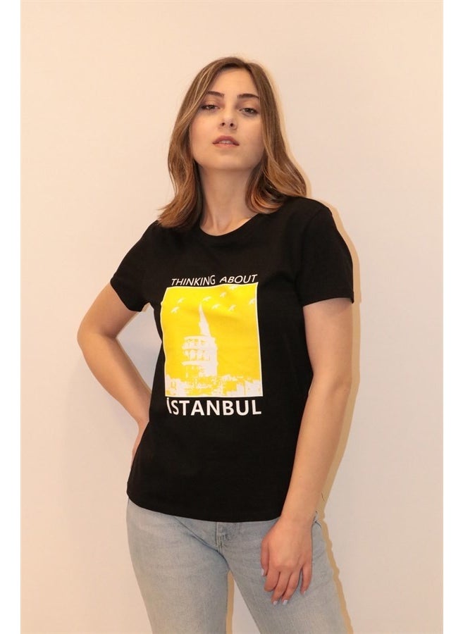 Women's Istanbul Printed Crew Neck T-shirt