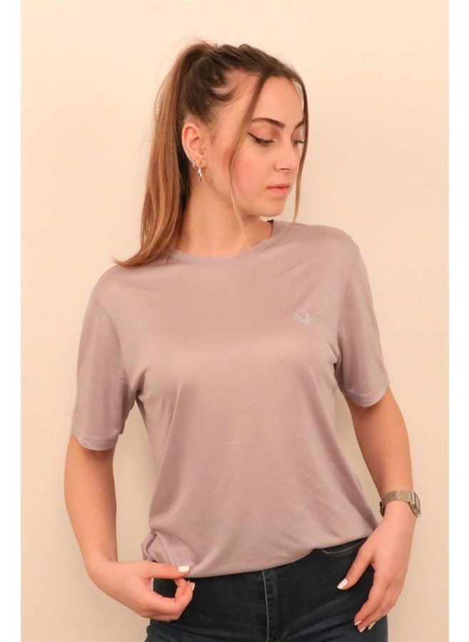 Women's Grey Crew Neck T-Shirt