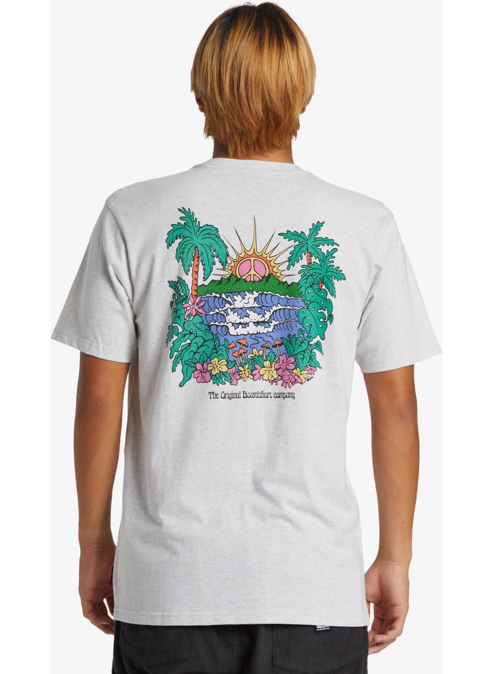 Island Sunrise Moe Men's White Tshirt AQYZT09543-SCVW