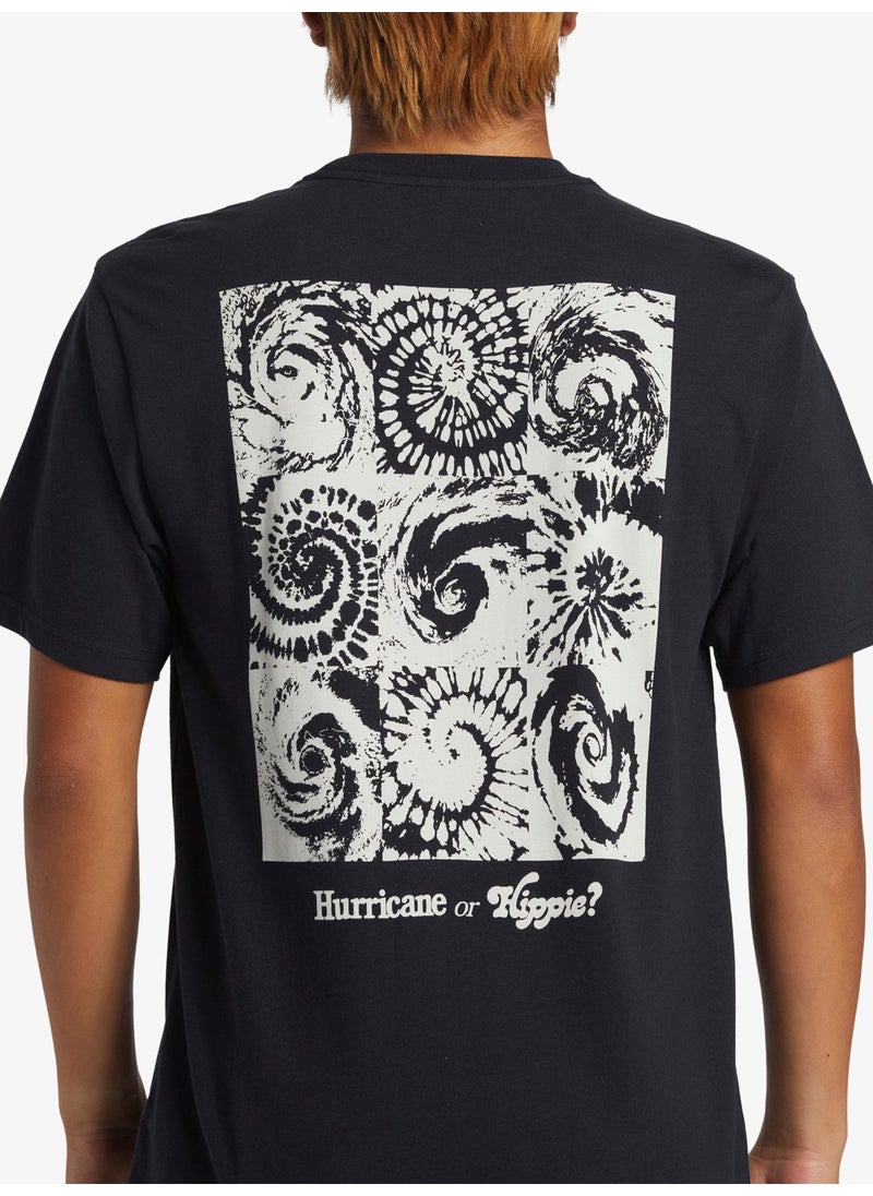 Hurricane Or Hippie Moe Men's Black Tshirt AQYZT09540-10010
