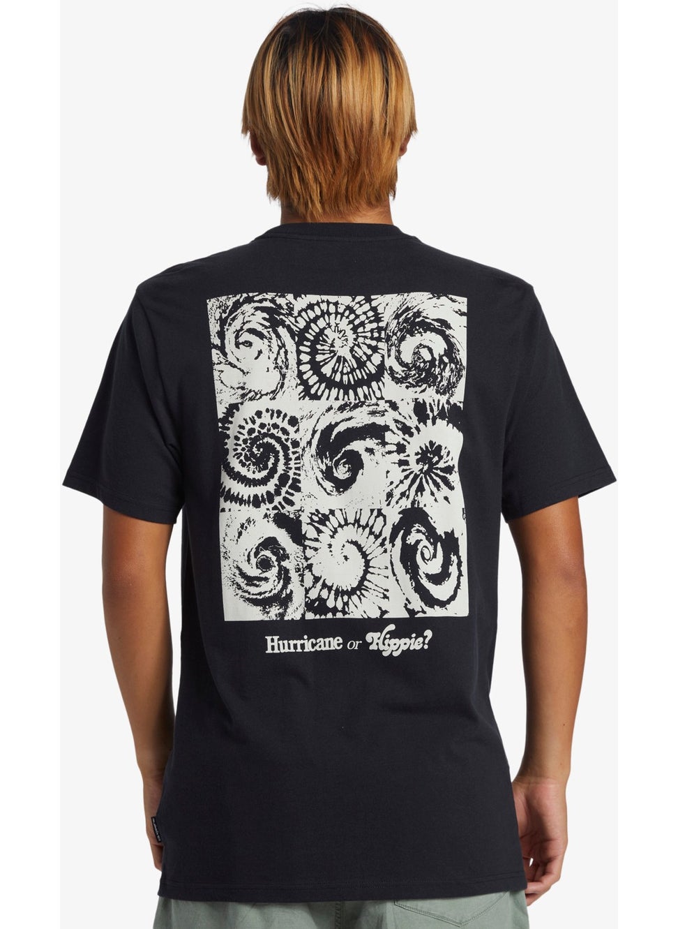 Hurricane Or Hippie Moe Men's Black Tshirt AQYZT09540-10010