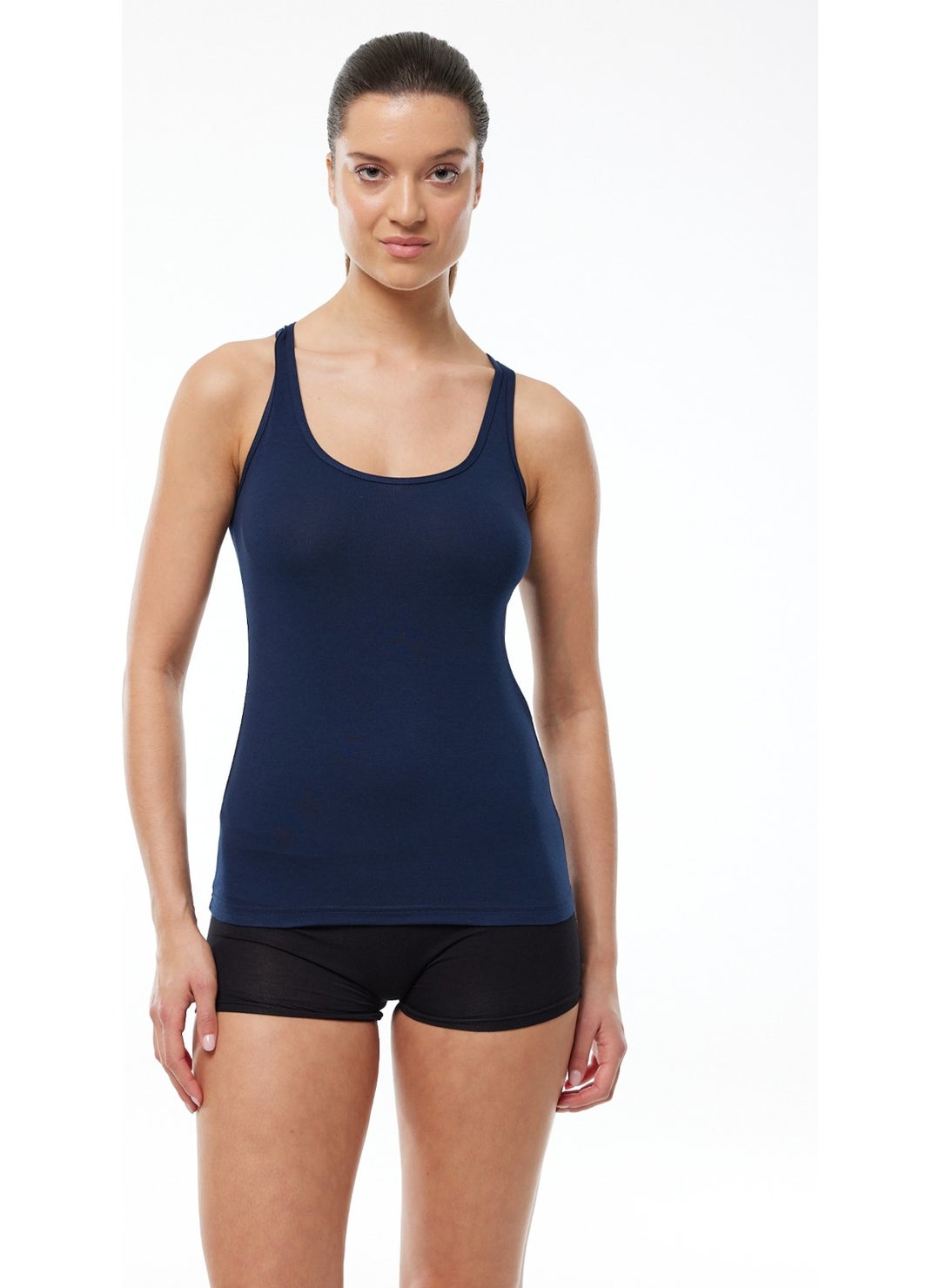 Women's Navy Blue Modal Tank Top 139