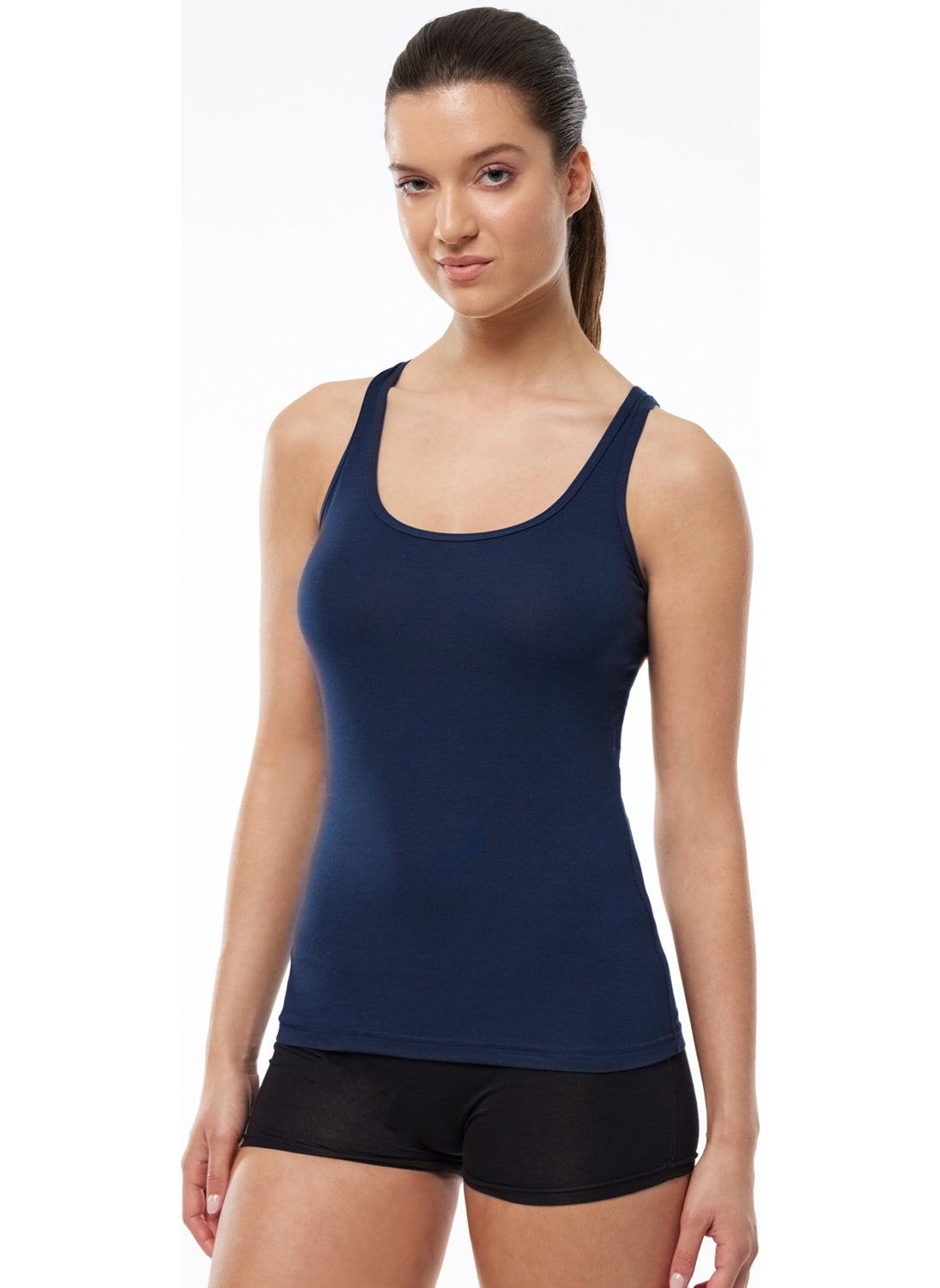 Women's Navy Blue Modal Tank Top 139