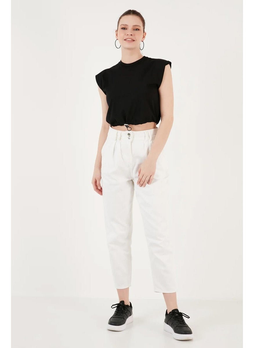 Women's Black Skirt Stop Low Sleeve Jersey T-Shirt