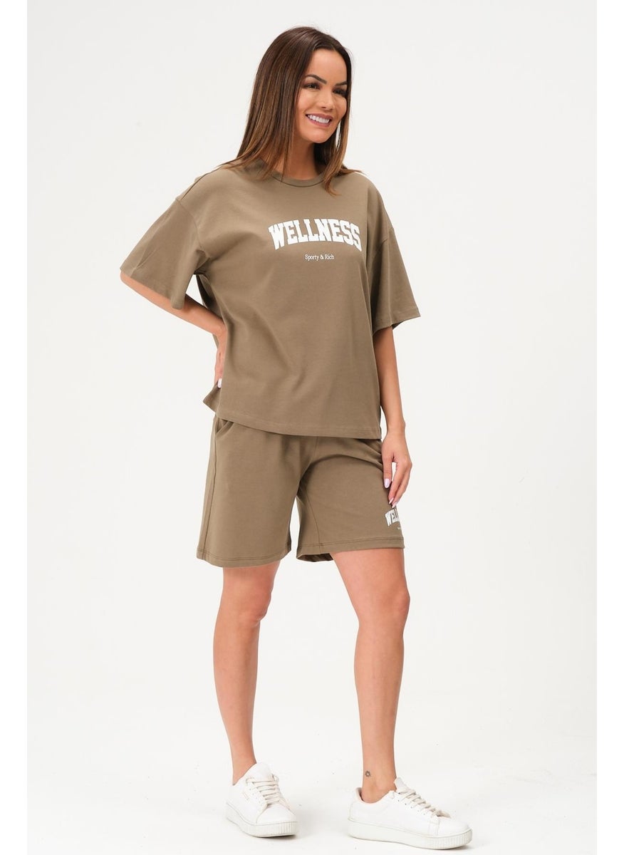 Women's Shorts Set Bottom Top Short Sleeve Tennis Set