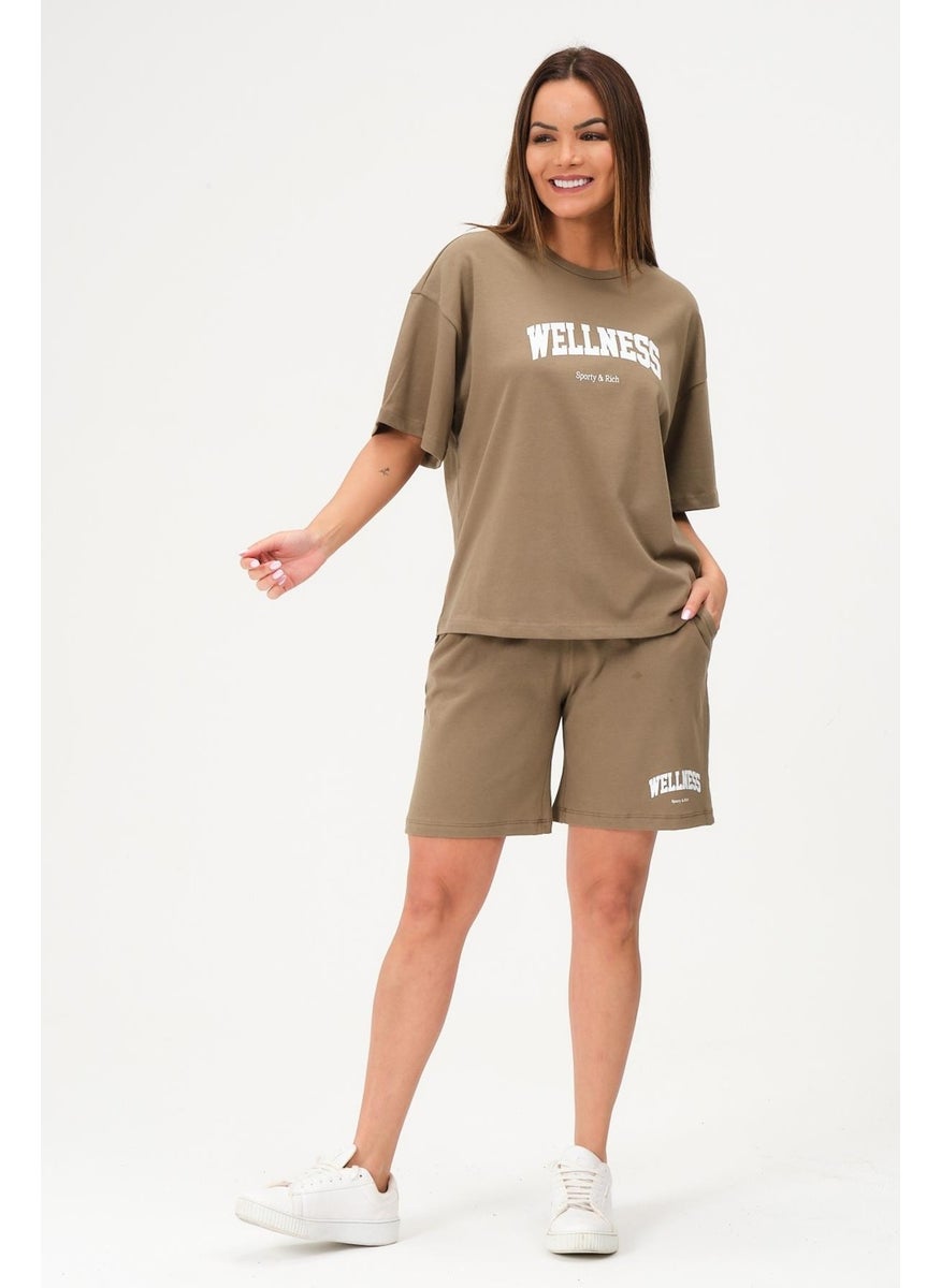 Women's Shorts Set Bottom Top Short Sleeve Tennis Set
