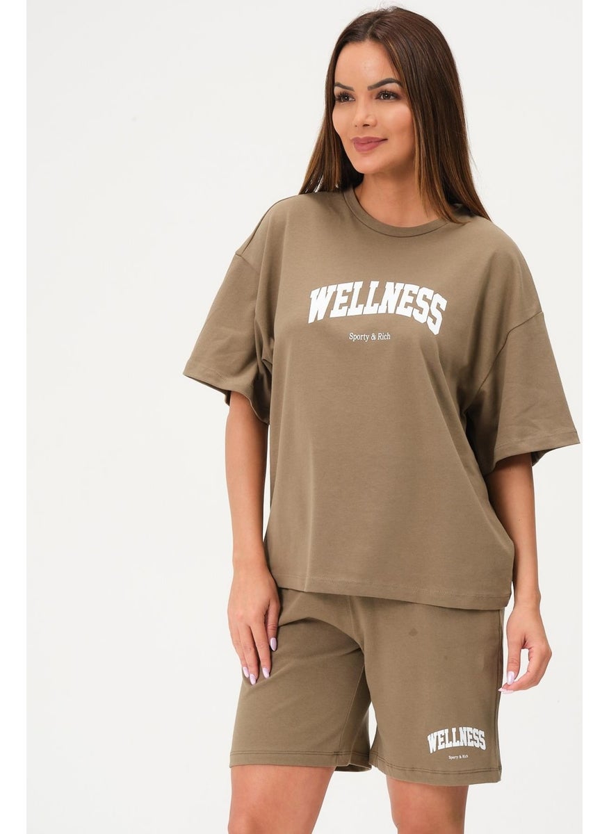 Women's Shorts Set Bottom Top Short Sleeve Tennis Set