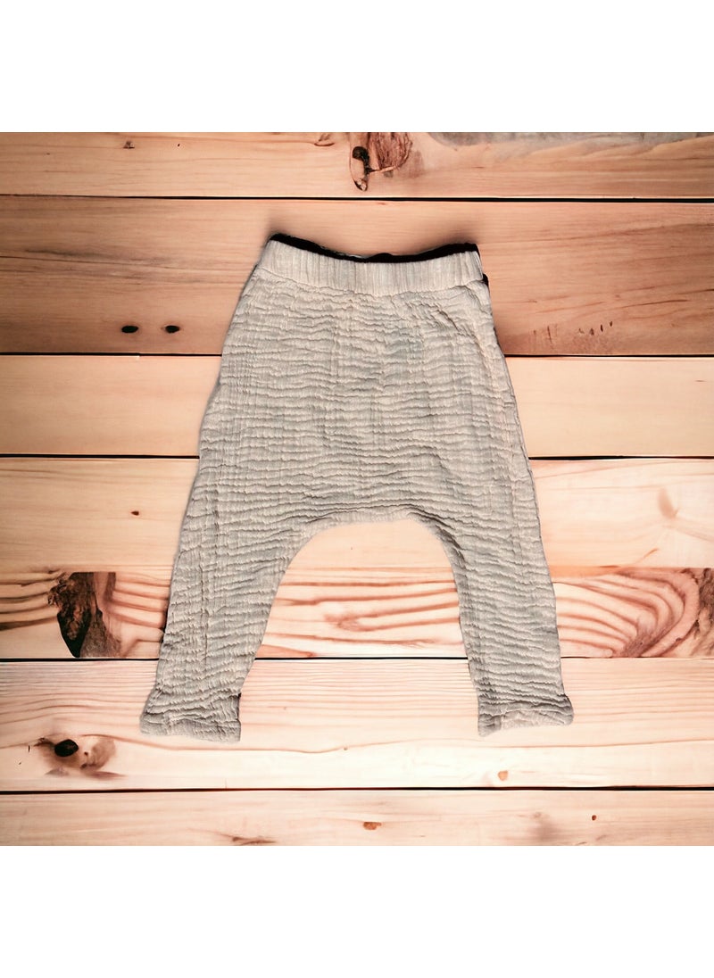 Double Layer Muslin, Kids Muslin Shalwar Pants, 100% Cotton, Elastic Waist