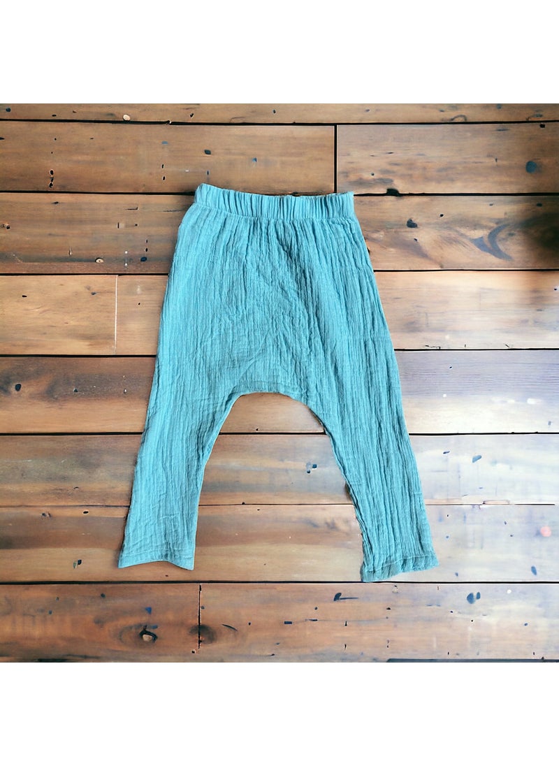 Double Layer Muslin, Kids Muslin Shalwar Pants, 100% Cotton, Elastic Waist