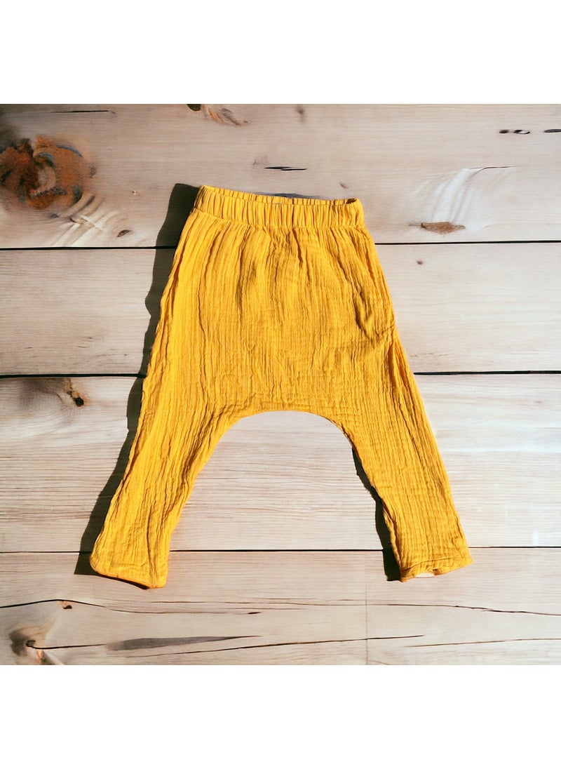 Double Layer Muslin, Kids Muslin Shalwar Pants, 100% Cotton, Elastic Waist