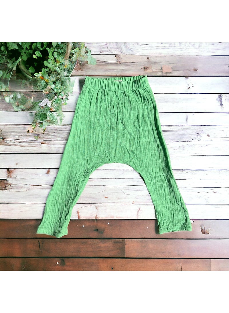 Double Layer Muslin, Kids Muslin Shalwar Pants, 100% Cotton, Elastic Waist