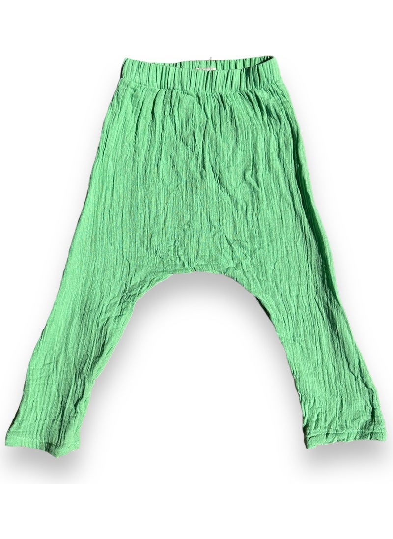 Double Layer Muslin, Kids Muslin Shalwar Pants, 100% Cotton, Elastic Waist