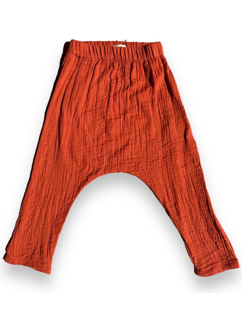 Double Layer Muslin, Kids Muslin Shalwar Pants, 100% Cotton, Elastic Waist