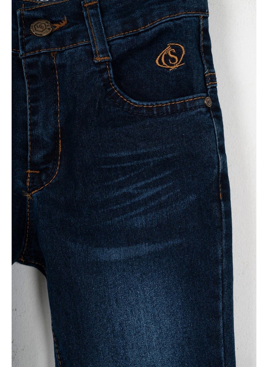 Lycra Blue Color Boy Jean Trousers