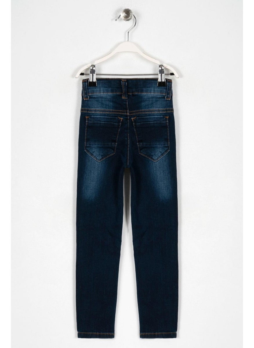 Lycra Blue Color Boy Jean Trousers