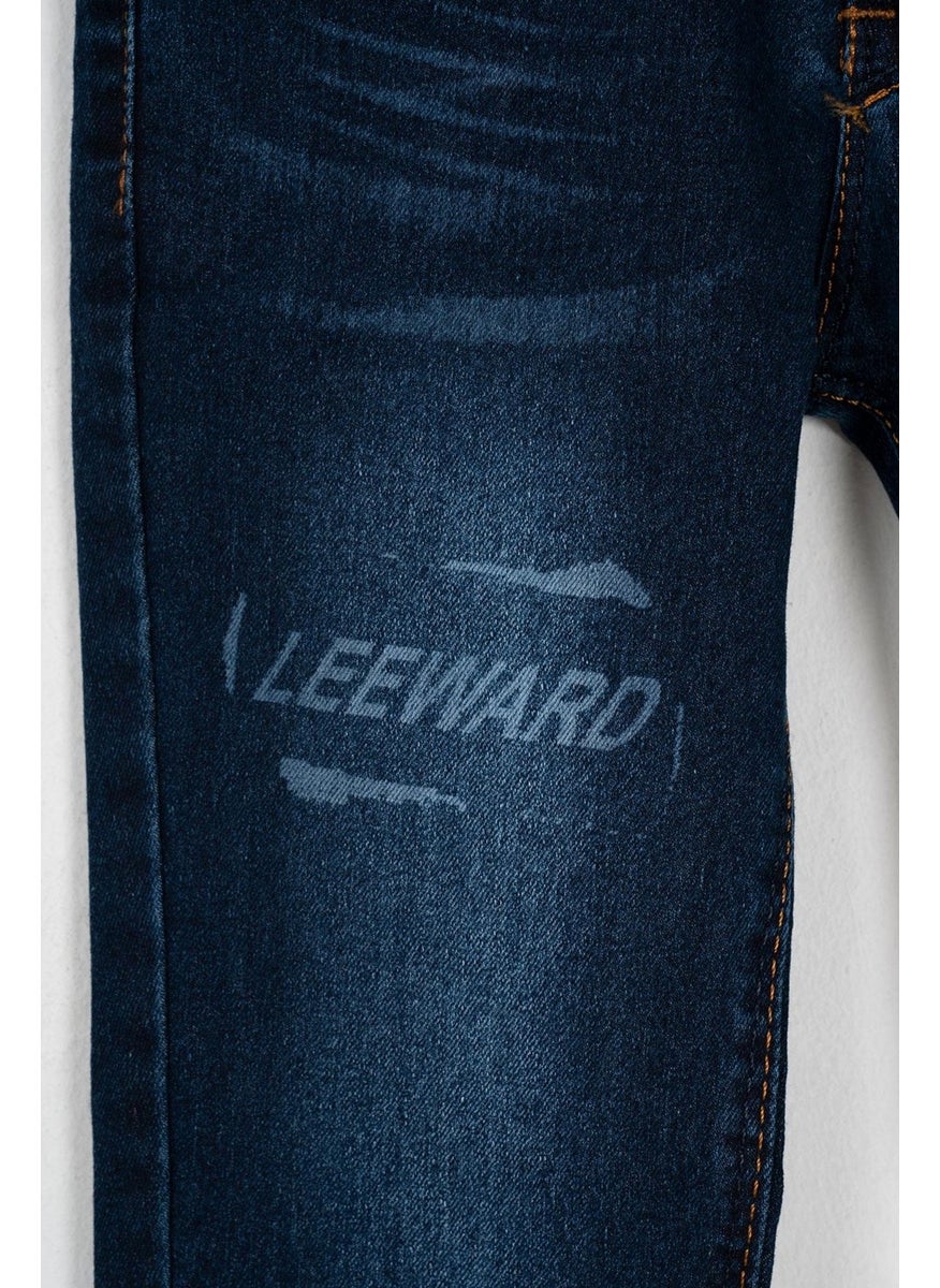 Lycra Blue Color Boy Jean Trousers