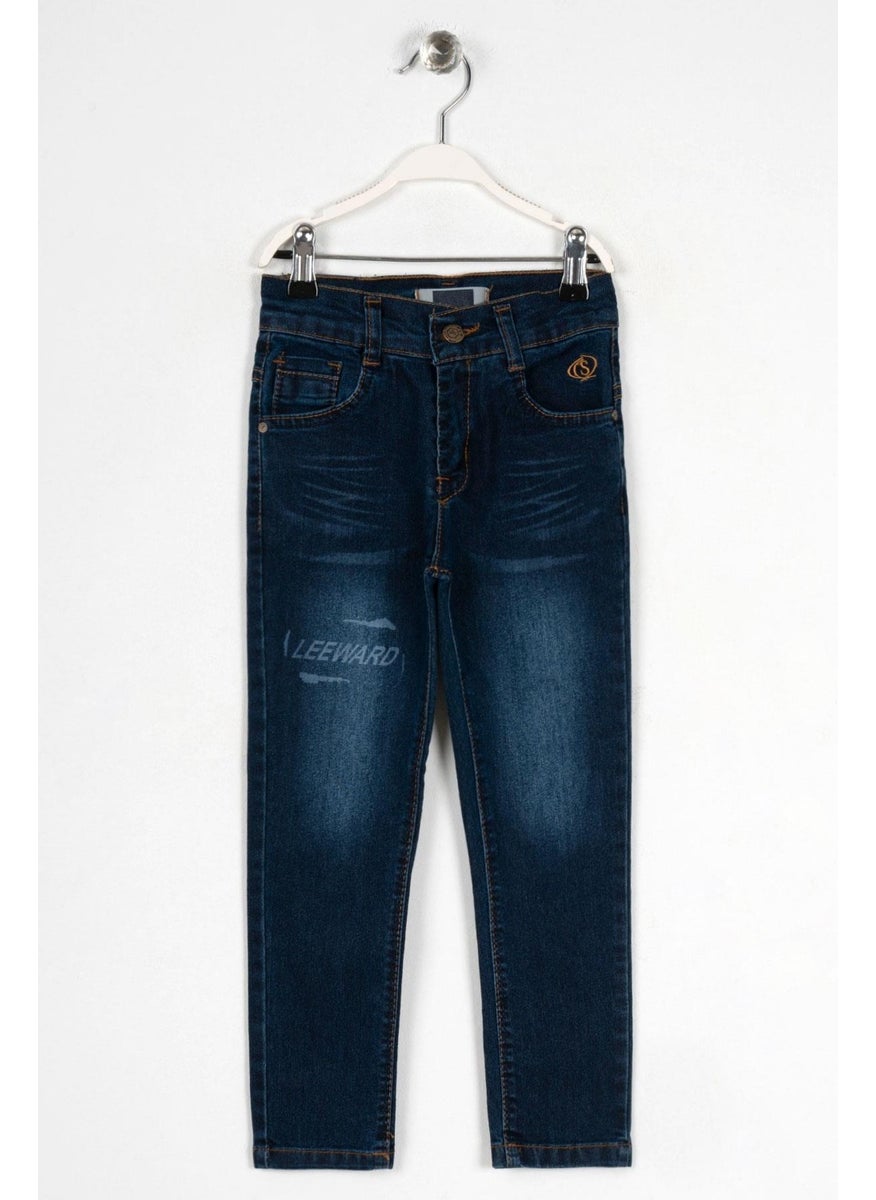 Lycra Blue Color Boy Jean Trousers