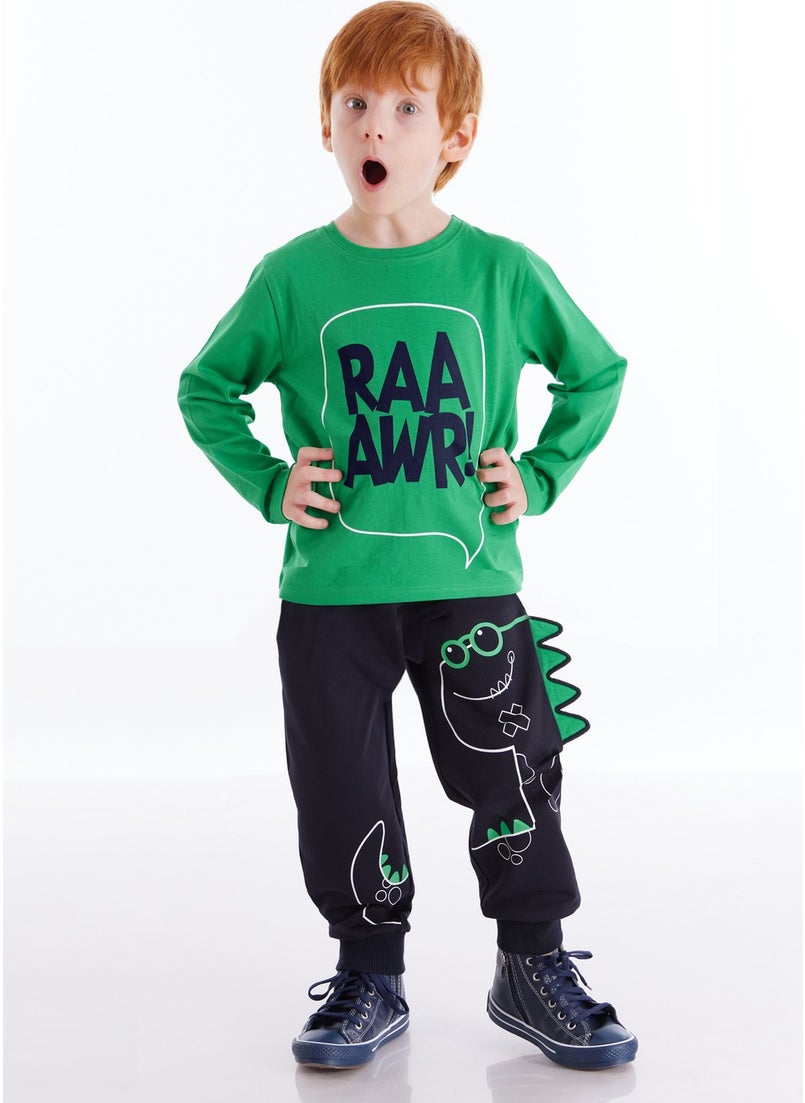Serrated Dino Boy Trouser Set