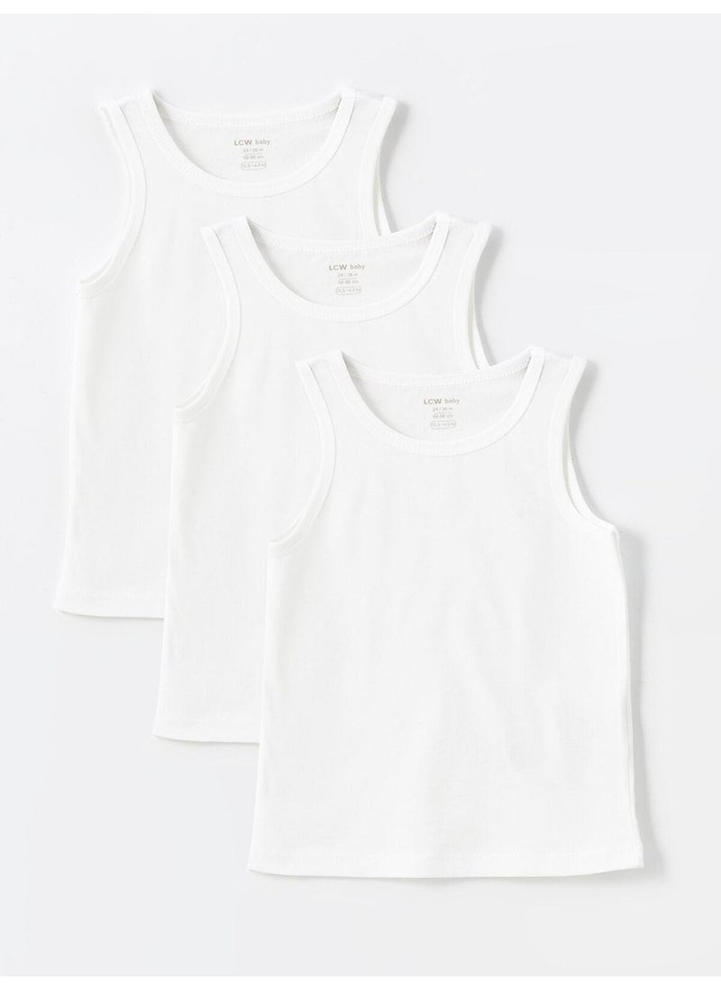 Lcw Baby Crew Neck Sleeveless Baby Boy Undershirt 3-Piece