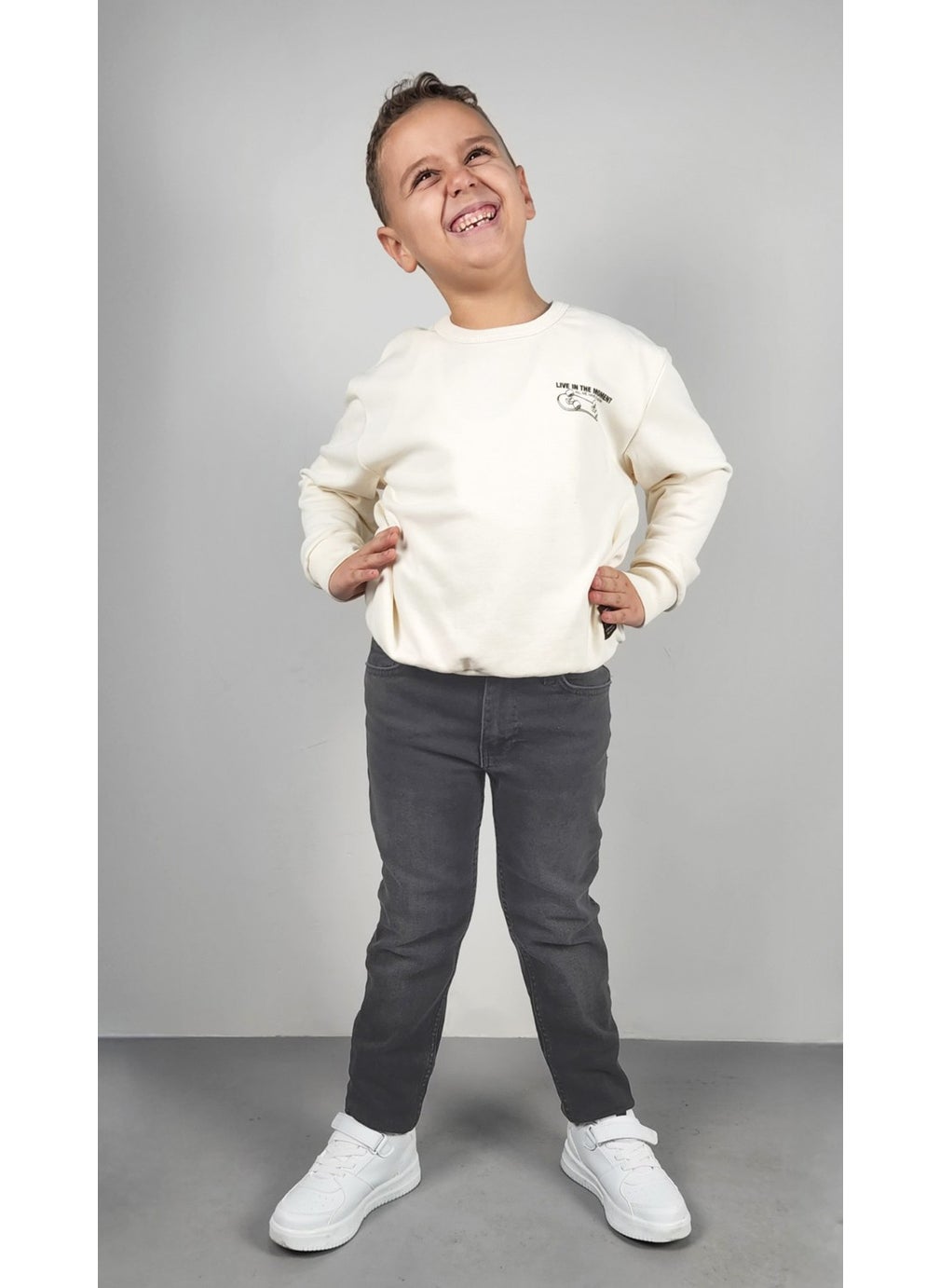 - Boy High Waist Regularfit Flexible Jeans C800