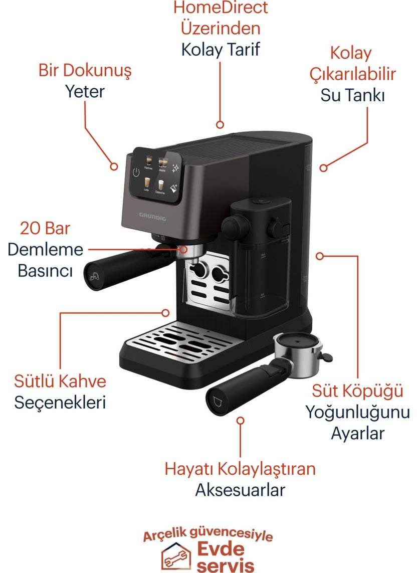 Ksm 6430 DELISIA Coffee Semi-Automatic Capsule Milk Chamber Espresso Machine