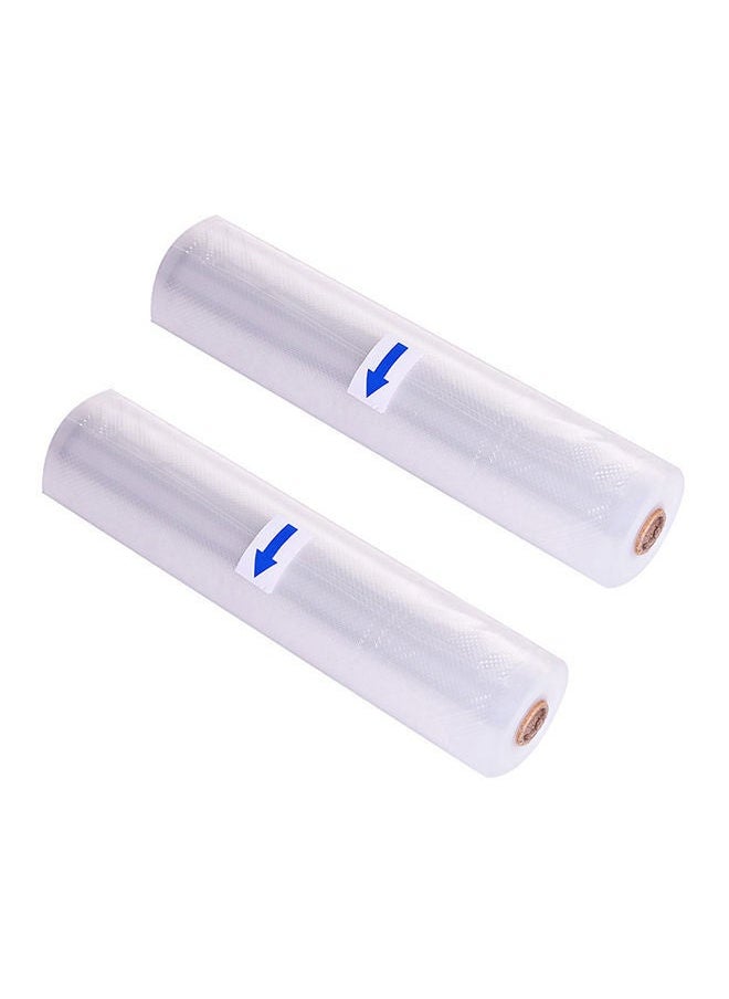 2-Piece Multifunctional Vacuum Sealing Bags Clear 425grams
