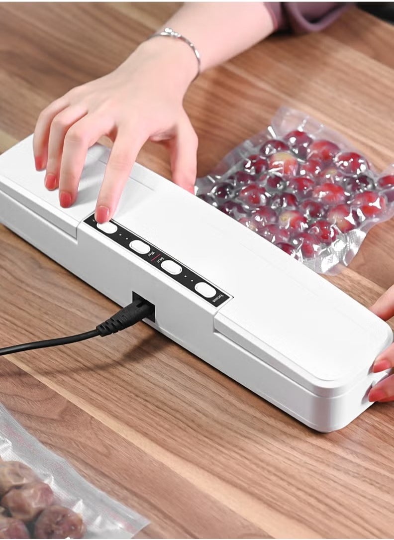 Vacuum Sealer  (with 30embossed seal bags)Home Automatic Vacuum Sealer Packaging Machine ,Dry Moist Sealing for Food Storage