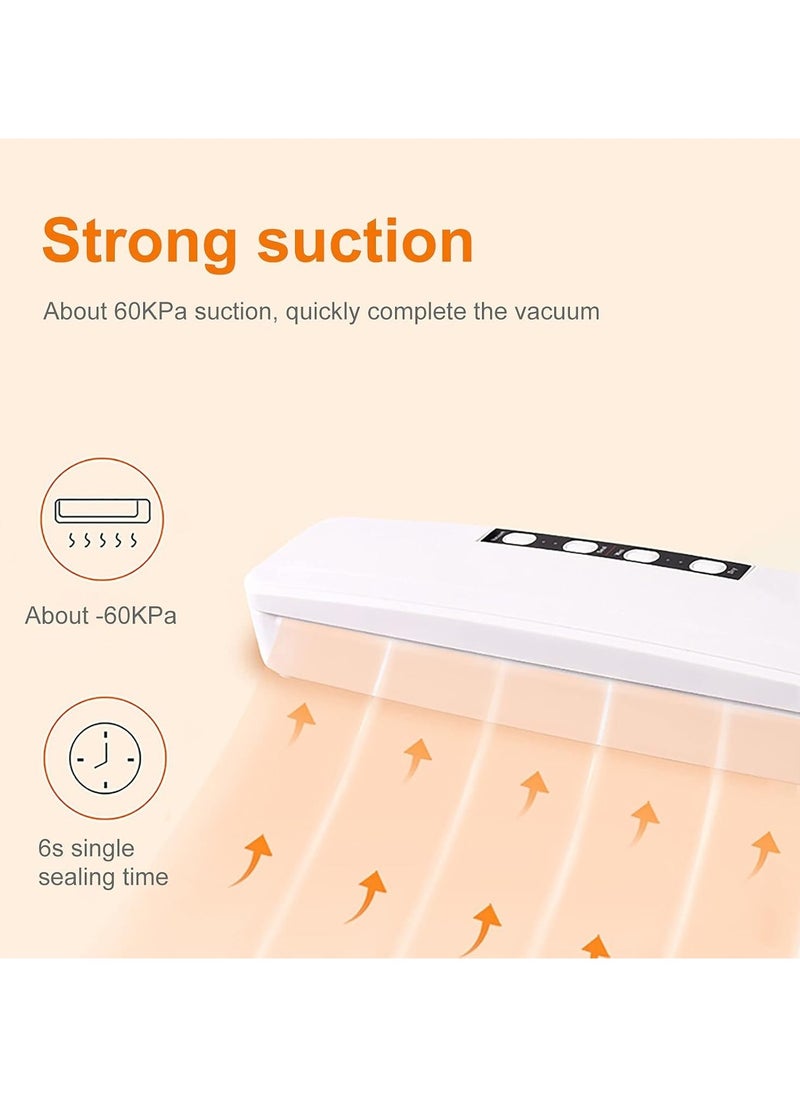 Vacuum Sealer  (with 30embossed seal bags)Home Automatic Vacuum Sealer Packaging Machine ,Dry Moist Sealing for Food Storage
