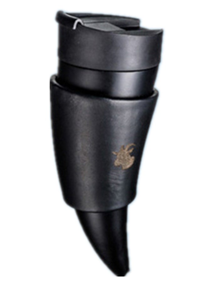 Stainless Steel Ram Horn Mug for Couples Black