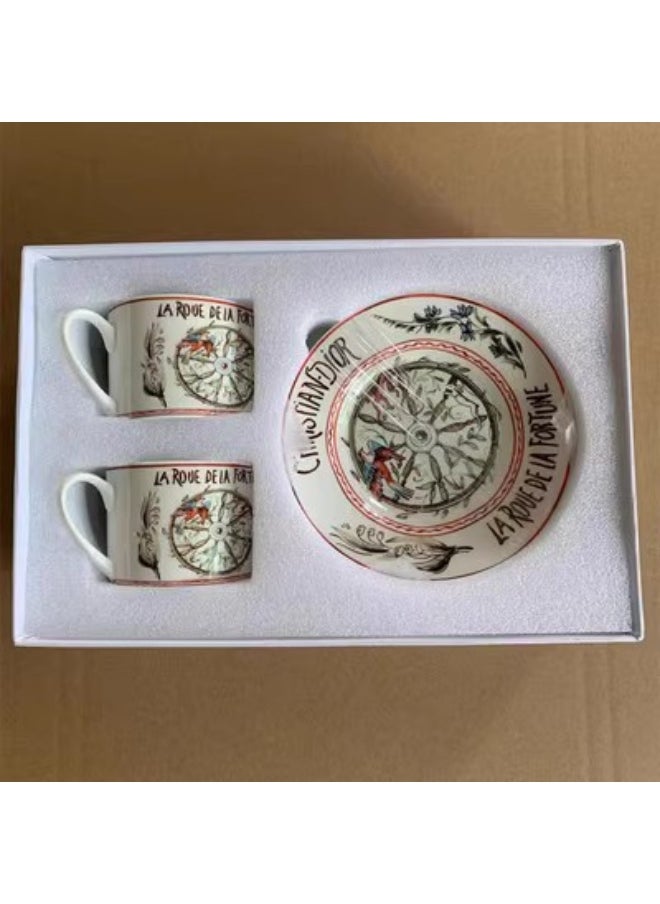 Elegant Bone China Coffee Cup Set for Afternoon Tea Milky White