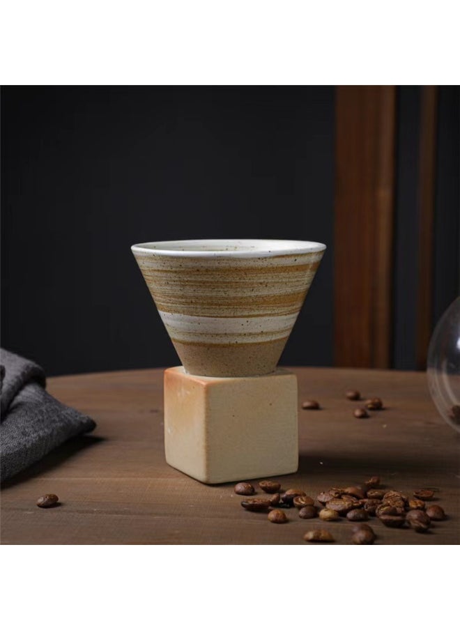 Creative Vintage Ceramic Coffee Cup Plain white