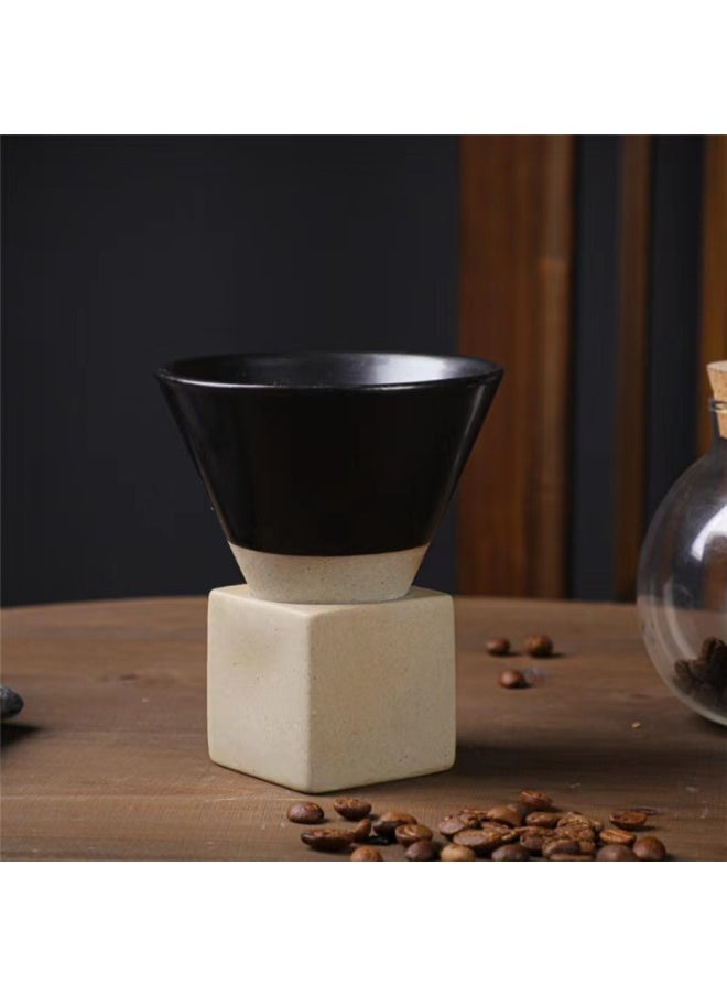 Creative Vintage Ceramic Coffee Cup Black