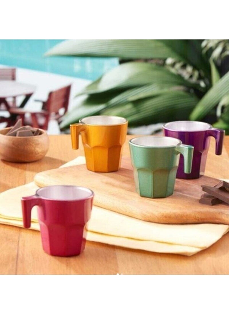 Casablanca Metallic Series Live 4-Piece Espresso Cup