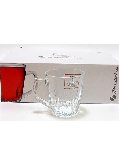 55713 Sapphire Handled Tea Glass 250 cc 6 Pcs.