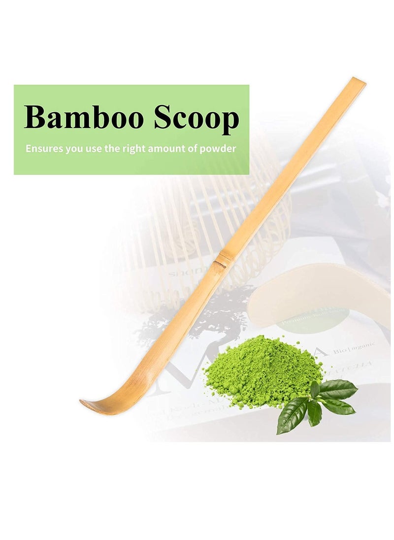 Japanese Tea Set, Traditional Matcha Tool Ceremony Accessories, Blender, Spoon (3 Piece White)