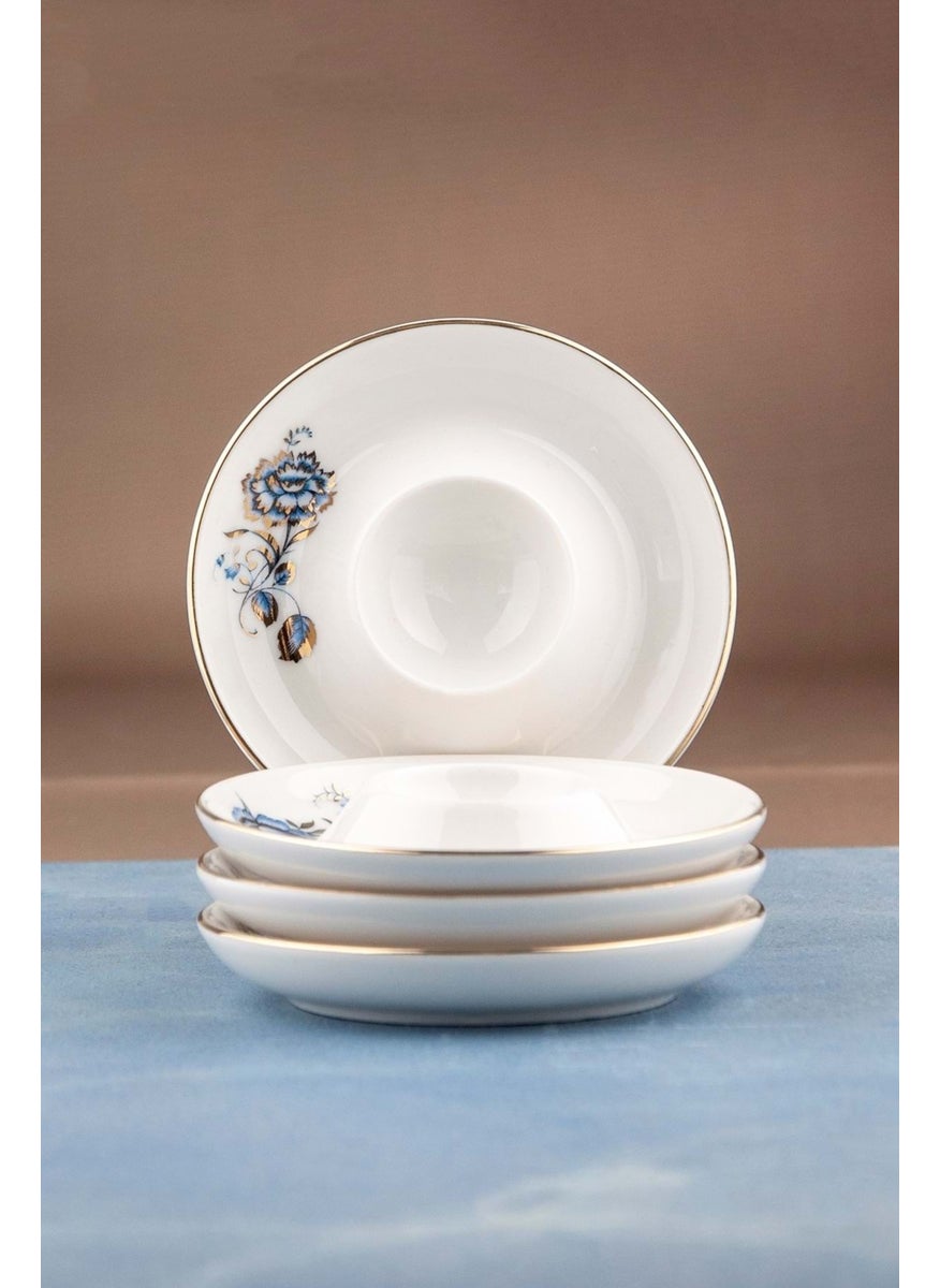 Bursa Porcelain Decor Gold Blue 4 Piece Porcelain Egg Cup