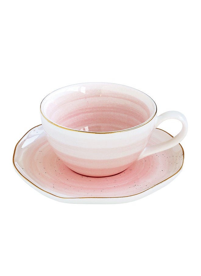 Tea Cup And Saucer Set Pink 250ml